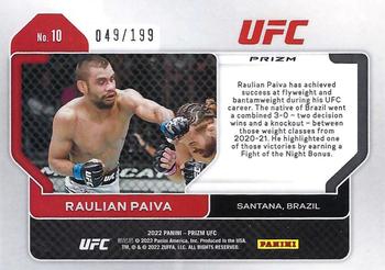 2022 Panini Prizm UFC - Blue Prizms #10 Raulian Paiva Back