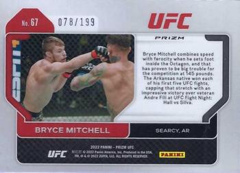 2022 Panini Prizm UFC - Blue Prizms #67 Bryce Mitchell Back