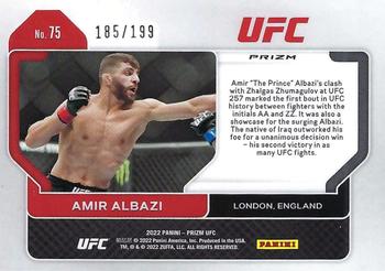 2022 Panini Prizm UFC - Blue Prizms #75 Amir Albazi Back