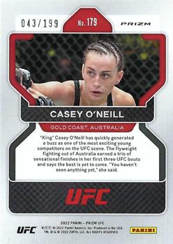 2022 Panini Prizm UFC - Blue Prizms #179 Casey O’Neill Back
