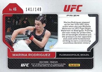 2022 Panini Prizm UFC - Purple Prizms #46 Marina Rodriguez Back