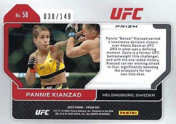 2022 Panini Prizm UFC - Purple Prizms #58 Pannie Kianzad Back