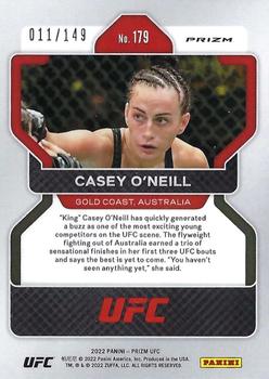 2022 Panini Prizm UFC - Purple Prizms #179 Casey O’Neill Back