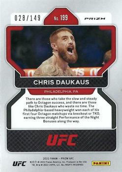2022 Panini Prizm UFC - Purple Prizms #199 Chris Daukaus Back