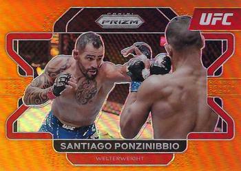 2022 Panini Prizm UFC - Orange Prizms #50 Santiago Ponzinibbio Front