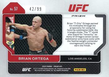 2022 Panini Prizm UFC - Orange Prizms #57 Brian Ortega Back