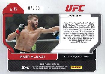 2022 Panini Prizm UFC - Orange Prizms #75 Amir Albazi Back