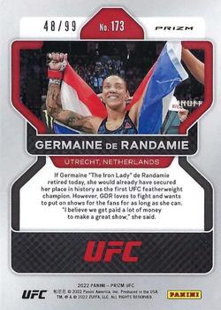 2022 Panini Prizm UFC - Orange Prizms #173 Germaine de Randamie Back