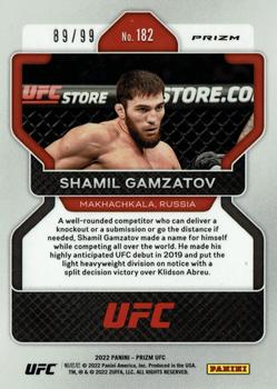 2022 Panini Prizm UFC - Orange Prizms #182 Shamil Gamzatov Back
