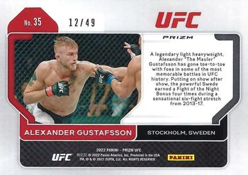 2022 Panini Prizm UFC - Teal Prizms #35 Alexander Gustafsson Back