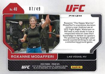2022 Panini Prizm UFC - Teal Prizms #40 Roxanne Modafferi Back