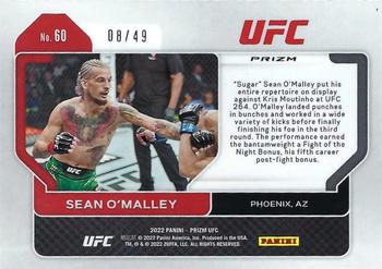 2022 Panini Prizm UFC - Teal Prizms #60 Sean O'Malley Back