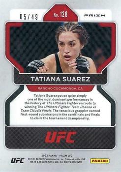 2022 Panini Prizm UFC - Teal Prizms #128 Tatiana Suarez Back