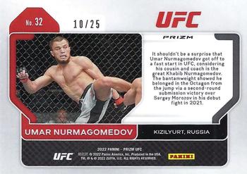 2022 Panini Prizm UFC - Mojo Prizms #32 Umar Nurmagomedov Back