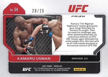 2022 Panini Prizm UFC - Mojo Prizms #54 Kamaru Usman Back