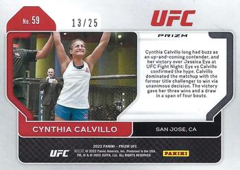 2022 Panini Prizm UFC - Mojo Prizms #59 Cynthia Calvillo Back