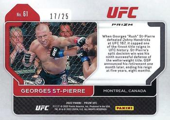 2022 Panini Prizm UFC - Mojo Prizms #61 Georges St-Pierre Back