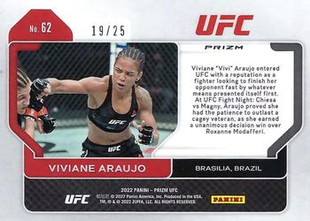 2022 Panini Prizm UFC - Mojo Prizms #62 Viviane Araujo Back