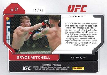 2022 Panini Prizm UFC - Mojo Prizms #67 Bryce Mitchell Back