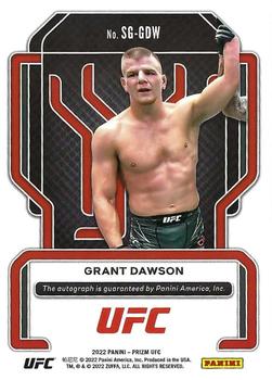 2022 Panini Prizm UFC - Signatures #SG-GDW Grant Dawson Back