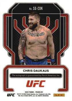 2022 Panini Prizm UFC - Signatures #SG-CDK Chris Daukaus Back