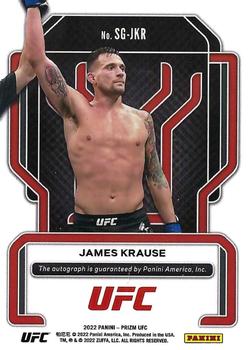 2022 Panini Prizm UFC - Signatures #SG-JKR James Krause Back