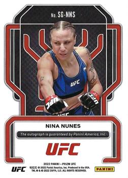 2022 Panini Prizm UFC - Signatures #SG-NNS Nina Nunes Back