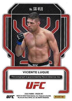 2022 Panini Prizm UFC - Signatures #SG-VLQ Vicente Luque Back