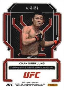 2022 Panini Prizm UFC - Signatures #SG-CSG Chan Sung Jung Back