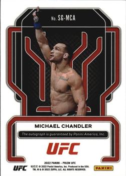 2022 Panini Prizm UFC - Signatures #SG-MCA Michael Chandler Back