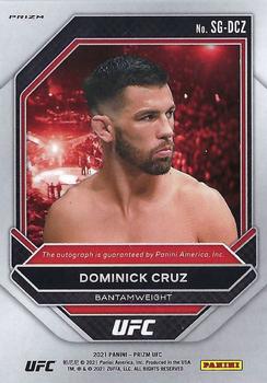 2022 Panini Prizm UFC - Signatures Silver #SG-DCZ Dominick Cruz Back