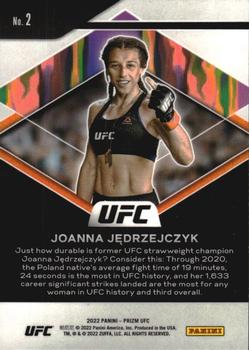 2022 Panini Prizm UFC - Fearless #2 Joanna Jedrzejczyk Back