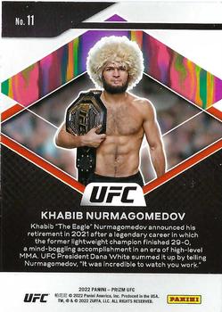 2022 Panini Prizm UFC - Fearless #11 Khabib Nurmagomedov Back