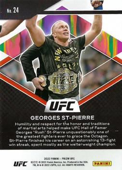 2022 Panini Prizm UFC - Fearless #24 Georges St-Pierre Back