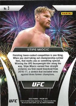 2022 Panini Prizm UFC - Fireworks #3 Stipe Miocic Back