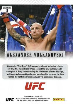 2022 Panini Prizm UFC - Prizm Flashback #8 Alexander Volkanovski Back