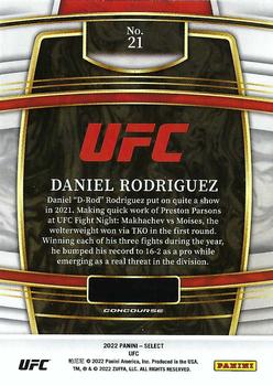 2022 Panini Select UFC #21 Daniel Rodriguez Back
