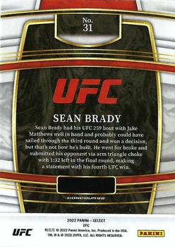 2022 Panini Select UFC #31 Sean Brady Back