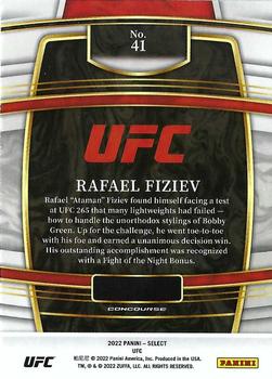 2022 Panini Select UFC #41 Rafael Fiziev Back