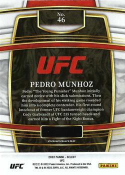 2022 Panini Select UFC #46 Pedro Munhoz Back