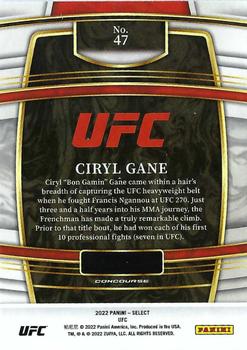 2022 Panini Select UFC #47 Ciryl Gane Back