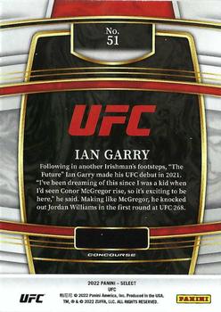 2022 Panini Select UFC #51 Ian Garry Back