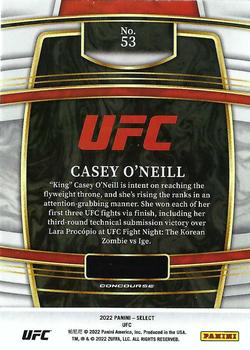 2022 Panini Select UFC #53 Casey O'Neill Back
