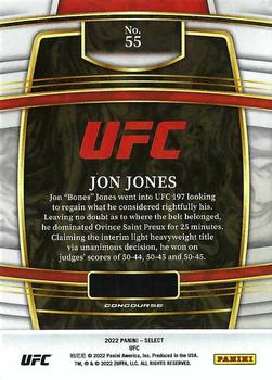 2022 Panini Select UFC #55 Jon Jones Back