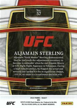 2022 Panini Select UFC #57 Aljamain Sterling Back