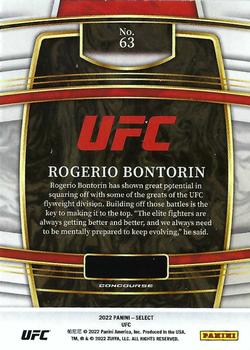 2022 Panini Select UFC #63 Rogerio Bontorin Back