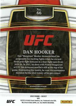 2022 Panini Select UFC #66 Dan Hooker Back