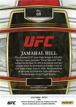 2022 Panini Select UFC #68 Jamahal Hill Back