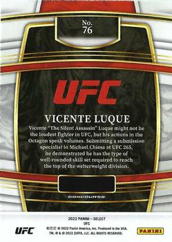 2022 Panini Select UFC #76 Vicente Luque Back