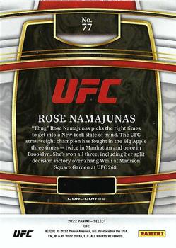 2022 Panini Select UFC #77 Rose Namajunas Back